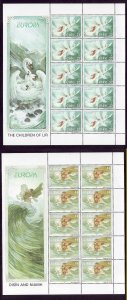 Ireland-Sc#1060-1-two unused NH sheets of 10-Europa-Birds-St