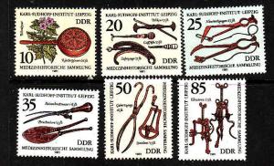 Germany DDR-Sc#2213-8-unused NH set-Historical Medical Instruments-1981-