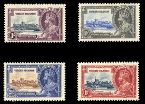 Virgin Islands #69-72 Cat$25, 1935 Silver Jubilee, complete set, lightly hinged