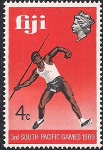 Fiji #280 4 cents Javelin, mint OG NH VF