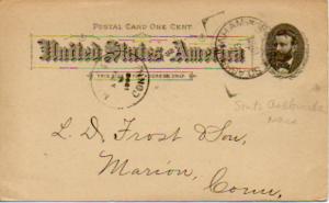 United States Massachusetts So. Ashburnham 1893 cds with maltese crosses, cor...