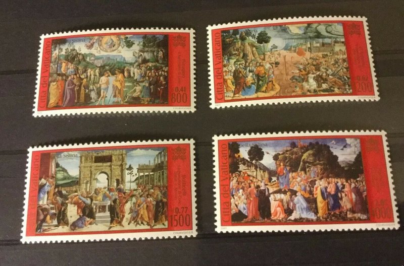 Vatican City Sc# 1172-1175 MNH Complete Set 2001 Sistine Chapel