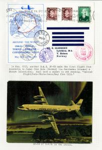 Norway Stamps 1952 SAS First Flight Cover