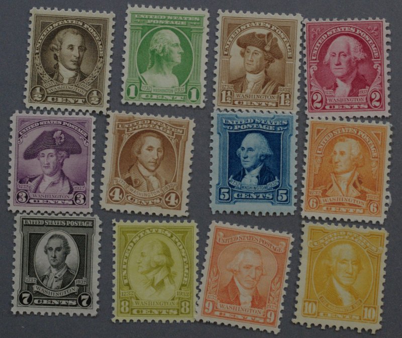 United States #704-715 Washington Bicentennial Set MNH