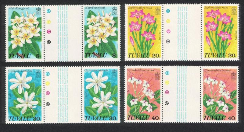 Tuvalu Wild Flowers 4v Pair SG#101-104