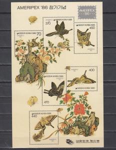 South Korea, Scott cat. 1467. Ameripex sheet. Butterflies in design. ^