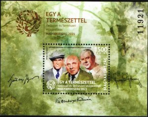 Hungary 2021 MNH Souvenir Sheet Stamps Hunting Animals Writers Literature
