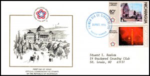 Nicaragua C907-C908 US Bicentennial Typed FDC