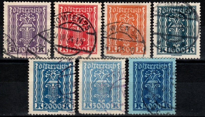 Austria #281-7  F-VF Used CV $12.15 (X1573)