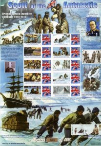 GB 2010 BC-284 Scott of the antactic no. 228 Smiler sheet UNMOUNTED MINT