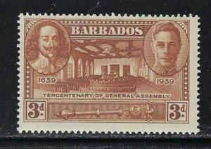 Barbados 206 NH 1939 issue 