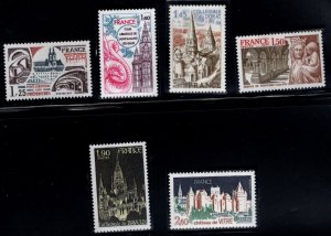 FRANCE Scott 1542-1547 MNH** stamp set