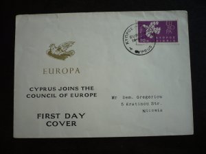 Europa 1962 - Cyprus - First Day Cover for Council of Europe