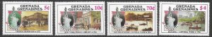 Grenada Grenadines Scott 727-730 MNH New York Set of 1986 Central Park, Library