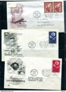 USA 1957  9 FDC covers  Complete year New York office  12668