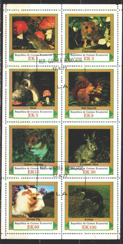 Equatorial Guinea. 1977. Rodents, mushrooms. USED.