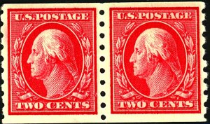 U.S. #393 MINT Pair OG LH