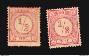 NVPH #30C #30E  MLH ONGEBRUIKT MH AND MINT NO GUM  CATALOGUE VALUE EURO 35 (A...