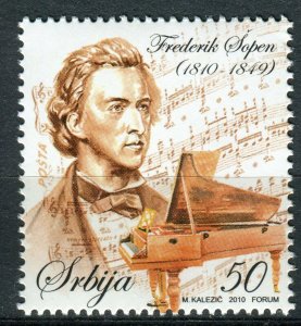 0296 SERBIA 2010 - Composer - Frederic Chopin - Musics - MNH Set