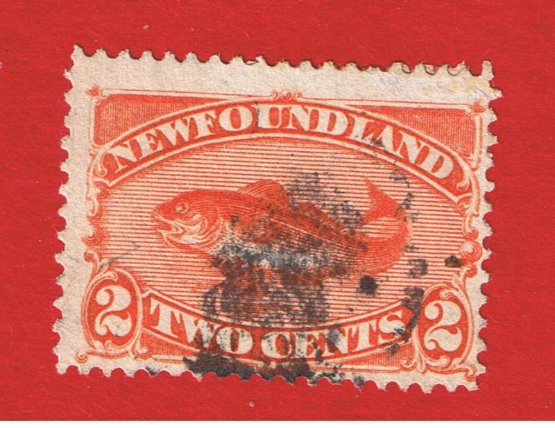 Newfounfland #48  F-VF used   Fish  Free S/H