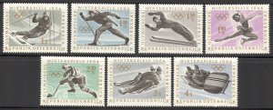 Austria Scott 711-17 MNHOG - 1963 Innsbruck Winter Olympics - SCV $2.75