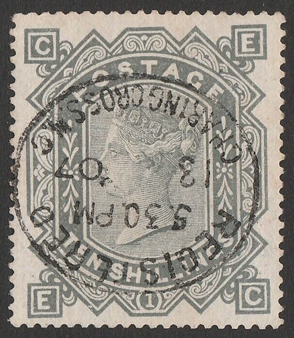 GREAT BRITAIN 1867 QV 10/-, wmk Large Anchor, white paper. SG 135 cat £7000.