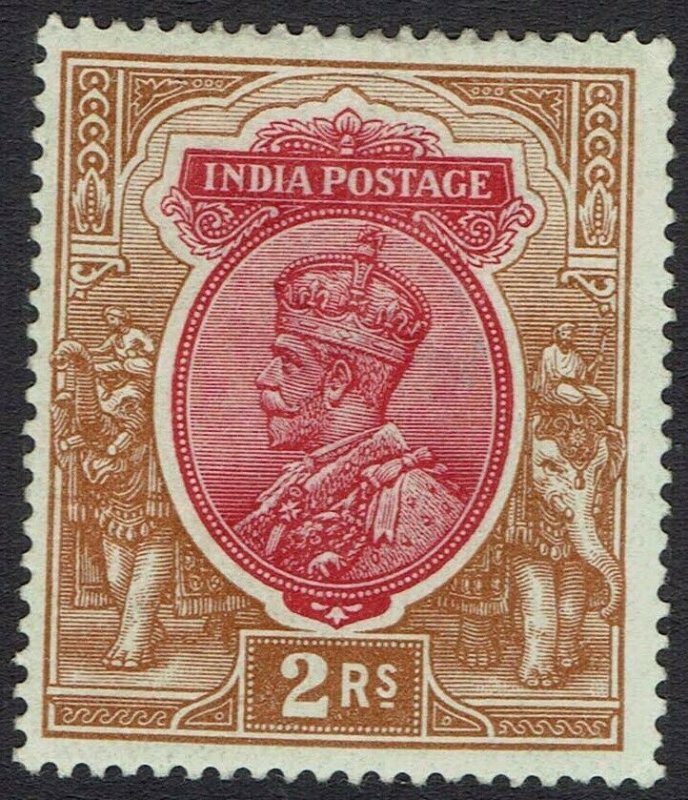 INDIA 1911 KGV 2R WATERMARK LARGE STAR UPRIGHT