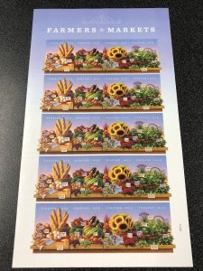 US 4912-5 Farmers Markets Forever Stamps 4 designs Sheet of 20 Mint Never Hinged