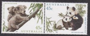 Australia # 1459, Koala Bear & Panda Bears, NH, 1/2 Cat.