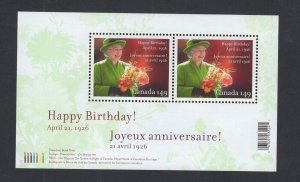 Canada #2150  (2006 QEII Birthday sheet of 2)  VFMNH CV $6.00