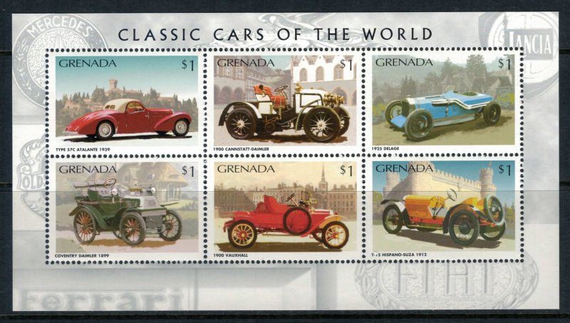 Grenada #2555* NH  CV $5.00 Classic Cars Souvenir Sheet