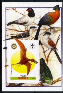 Eritrea 2005 PREHISTORIC BIRDS Scouts & Rotary Emblem s/s Mint (NH)