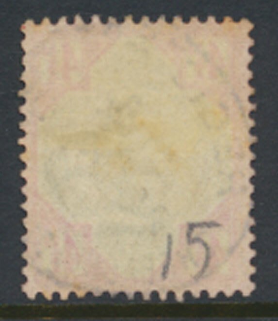 GB QV  SG 206  SC# 117 Used Threadneedle St Cancel 01 -  1892 see  details/sc...