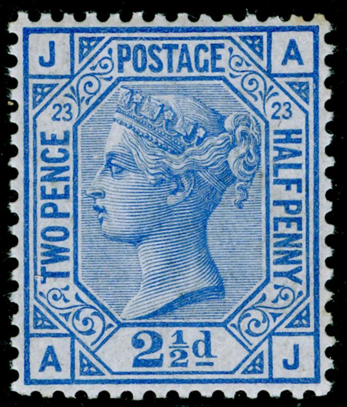 SG157, 2½d blue plate 23, LH MINT. Cat £425. AJ