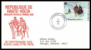 Burkina Faso 365 US Bicentennial Typed FDC