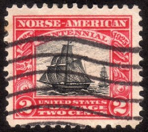 1925, US 2c, Norse-American Issue, Used, Well centered, Sc 620