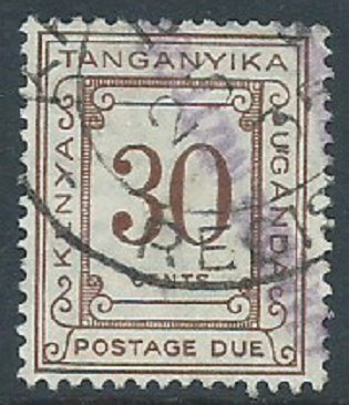 Kenya, Uganda & Tanganyika, Sc #J10, 30c Used