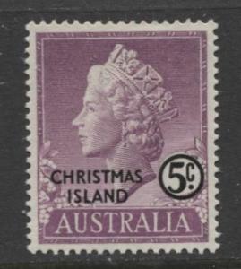 CHRISTMAS Is. -Scott 3- Definitives - 1958 - MLH - Single 5c Stamp