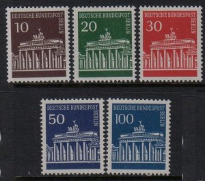 Germany,  Brandenburg Gate (SC# 9N251-9N255) MNH SET