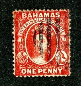 1863  Sc #16 used cv.$20 ( 586 Bahamas )