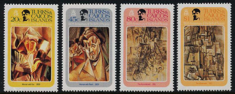 Turks & Caicos 481-5 MNH Art, Paintings, Picasso, Music