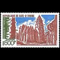 IVORY COAST 1977 - Scott# C62 Tingrela Mosque Set of 1 NH