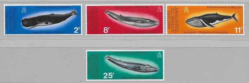 British Antarctic Territory 64-67 Conservation of Whales set MNH