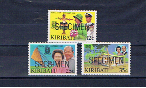 KIRIBATI ROYAL VISIT 'SPECIMEN'