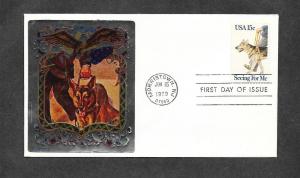 U S 1787 FDC Seeing Eye Dogs Ross Foil Cachet!