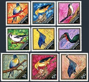 Guinea 582-587,C113-C113B,MNH.Michel 583-591. Birds 1971.Tourago,Oriole,Shrike,