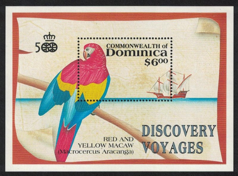 Dominica Red and Yellow Macaw Bird MS SG#MS1414