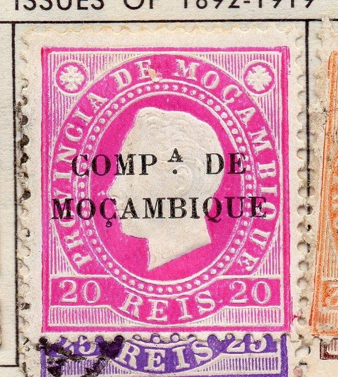 Mozambique 1892-1919 Early Issue Fine Mint Hinged 20r. Optd 190658