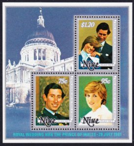 Niue Charles and Diana Wedding MS 1981 MNH SC#342a SG#MS433