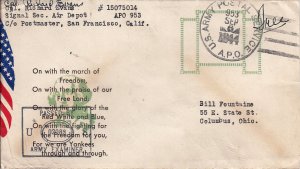 United States A.P.O.'s Soldier's Free Mail 1944 U.S. Army A.P.O. [953] Hickam...